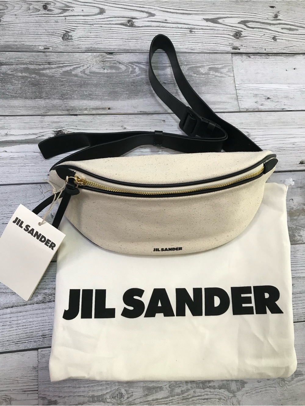 Jil Sander White Moon Belt Pouch